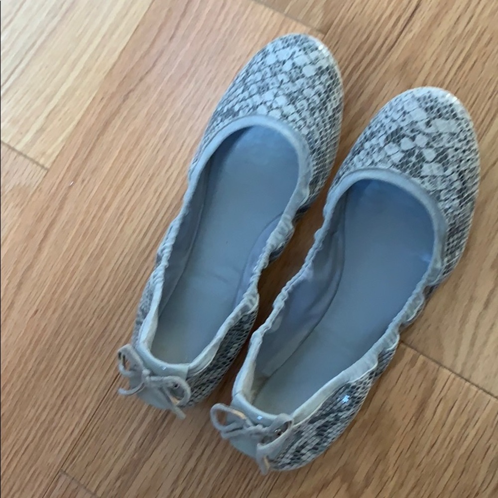 Adorable Cole Haan snakeskin ballet flats